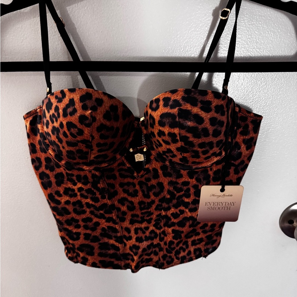 Honey Birdette Leopard Print Bustier